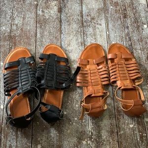 Black and Brown BAMBOO sandals